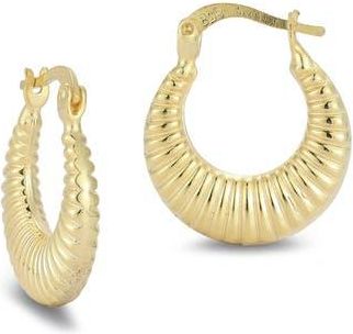 Glaze Jewelry Ribbed Hoop Earrings in Gold at Nordstrom Rack