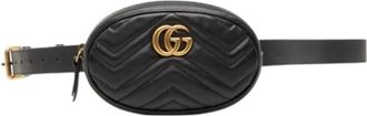 Gucci Pre-owned Belt Bags, female, Black, Size: ONE SIZE Pre-owned Quilted Belt Bag