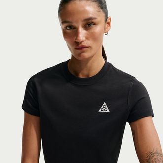 Nike Womens Nike ACG Dri-FIT Short-Sleeve Top in Black | II7283-010