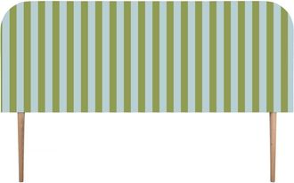 Really Nice Things Cabecero tapizado terciopelo a rayas 160x97cm