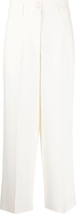 Alberto Biani wide-leg tailored trousers - women - Triacetate/Acetate/Polyester/Polyester - 38 - White