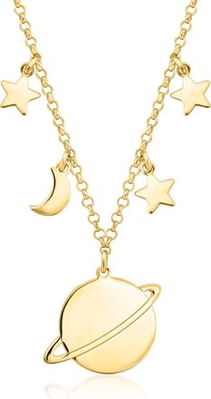 Ross-Simons Italian 18kt Gold Over Sterling Celestial Necklace