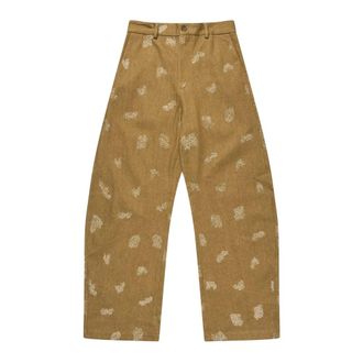 Munthe Wide Broeken - Dames - Wijde Broeken - Beige - S - Broeken