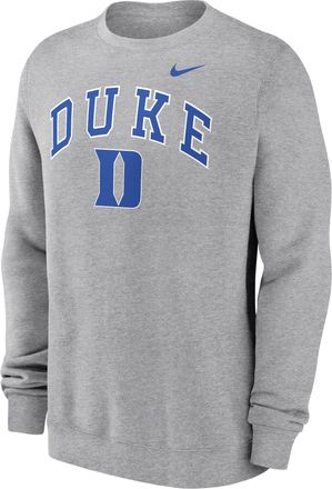 Nike Duke Arch Nike Mens College Pullover Crew in Grey | NKPU06GDU-Y48
