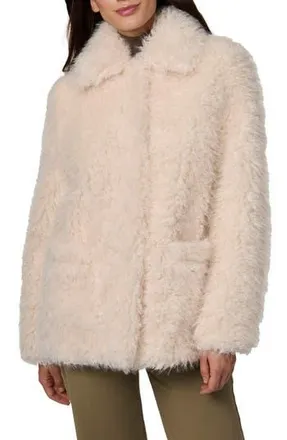 Bernardo Langley Faux Fur Coat in Cream at Nordstrom Rack, Size X-Small