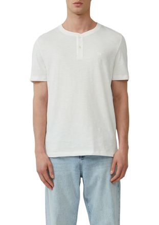 s.Oliver T-Shirt S.OLIVER, Herren, Gr. M, weiss (wei&szlig;), Jersey, Obermaterial: 100% Baumwolle, unifarben, regular fit taillenbedeckt, Rundhals, Shirts T-Shirt, 
