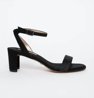 Pelle Moda Womens Moira Jewel Strap Heels In Black
