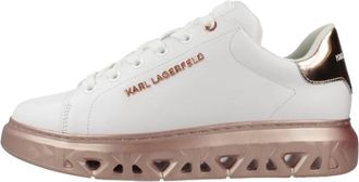 Karl Lagerfeld Kapri Kite Lo Lace Lthr - Dames - Sneakers - Wit - 37 EU - Leer - Schoenen