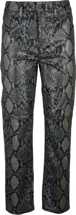 Dondup Straight Leg Cotton Blend Pants - Dames - Straight fit broeken - Veelkleurig - W29 - Katoen - Broeken