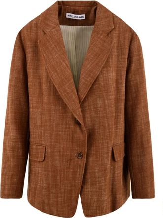 Attic and Barn Stijlvolle Jassen voor Jou - Dames - Blazers - Bruin - XS - Jassen
