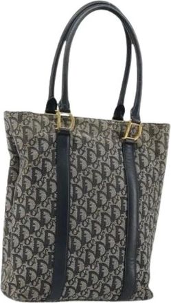 Dior Borsa Tote Pre-owned Vintage Trotter Canvas - - Pre-owned - Donna - Blu - ONE SIZE