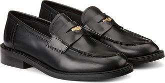 Jonak Loafers in leer Dash, zilveren munt