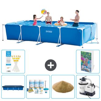 Intex Piscina Con Estructura Rectangular - 450x220x84 Cm - 7-piezas S47