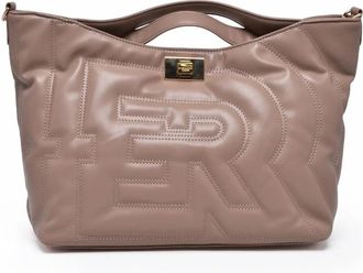 Ermanno Scervino Rachele Handbag With Quilted Embossed Design And Combination Lock