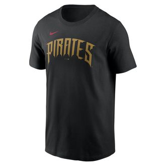 Nike Roberto Clemente Pittsburgh Pirates City Connect Nike Mens MLB T-Shirt in Black | N19900AQBT-LWA