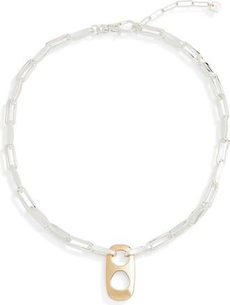 Open Edit Pop Top Pendant Necklace in Silver- Gold at Nordstrom
