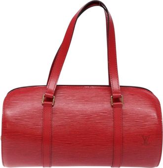 Louis Vuitton Soufflot Red Leather Handbag (Pre-Owned)