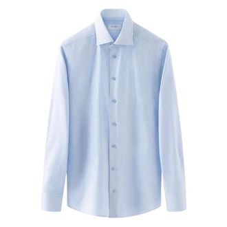 Eton Overhemden, Heren, Blauw, XL, Katoen, Signature Twil Shirt