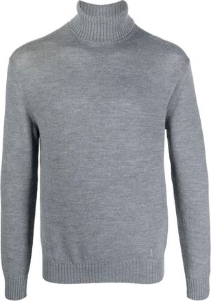 Jil Sander roll neck knitted sweater - men - Wool - 50 - Grey