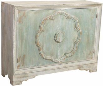 Wanderlust Deco Aparador Met&aacute;lico De 2 Puertas En Acabado Envejecido 120x38x92