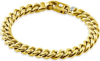 Pompeii3 Mens Cuban 14k Gold (76gram) or Platinum (122gram) 9.5mm Link Bracelet 9