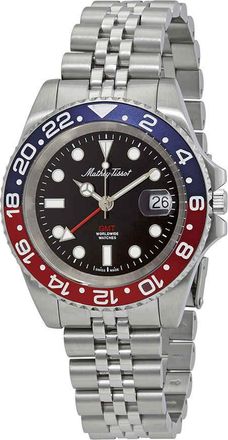 Mathey-Tissot Mathy Vintage GMT Black Dial Pepsi Bezel Mens Watch H903AR