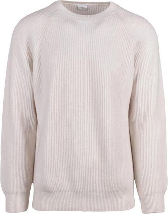 Eleventy Ribbed Cashmere Sweater With Raglan Sleeves And Modern Silhouette