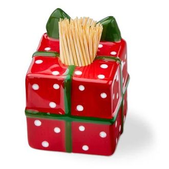 Tag Multicolor Ceramic Toothpick Holder Set for Kitchen Serving in Red at Nordstrom