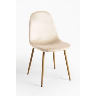 Regalos Miguel Sillas Comedor - Silla Teok Terciopelo - Beige