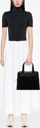 Saint Laurent Pre-owned Womens Leather And Tribute Suede Top Handle Bag - Black - One Size