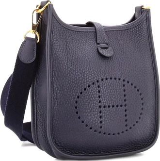 Herm&egrave;s Borsa a tracolla Evelyne Bag Gen III Clemence TPM - Blu