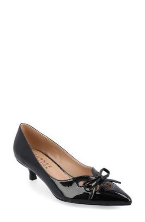 Journee Collection Lutana Kitten Heel Pump in Black at Nordstrom Rack, Size 11