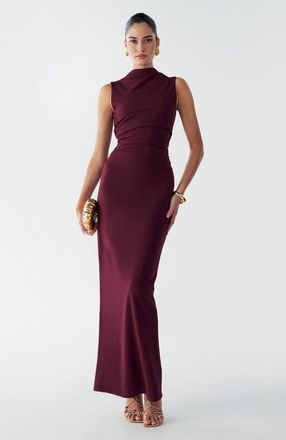 BWLDR Lana Maxi Dress in Burgundy at Nordstrom, Size 12