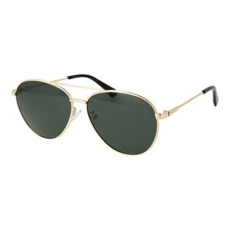 Polaroid Unisex Gold Metal Sunglasses - One Size