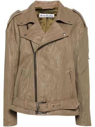 Acne Studios Shirtjack met gekreukte afwerking - Bruin