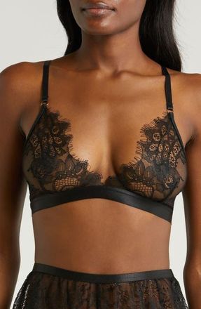Kilo Brava Triangle Lace Bralette in Black at Nordstrom, Size X-Large