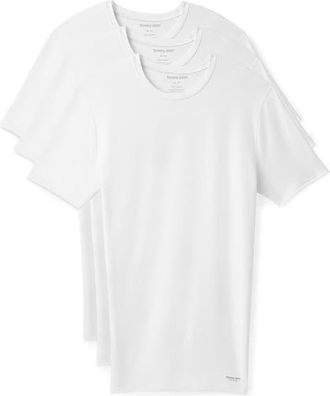 Tommy John 3-Pack Second Skin Stay Tucked Crewneck Undershirts in White at Nordstrom, Size X-Large