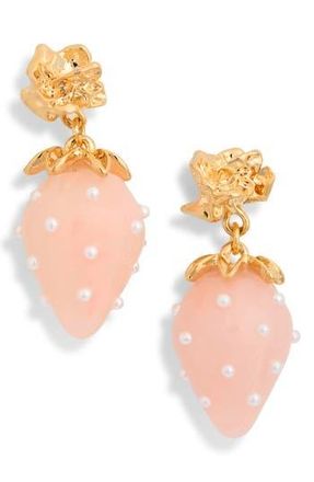 Eye Candy Los Angeles Mila Pastel Strawberry Drop Earrings in Pink at Nordstrom Rack