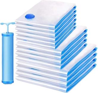 Trade Shop Trade Shop - Paquete De Bolsas De Vac&iacute;o De 20pc Para Ropa Reutilizable, Ahorro De Espacio Con Bomba