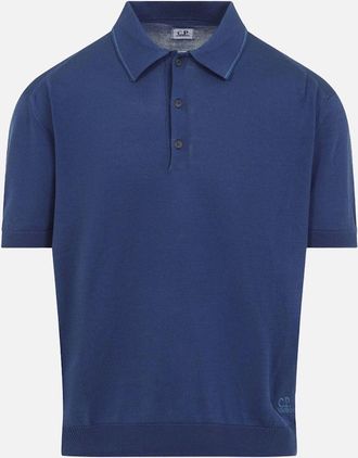 C.P. Company Mens C.P. Company cotton polo shirt - Blue - Size: 38