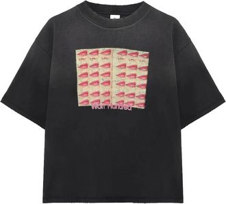Won Hundred Houston Kisses T-Shirt - Heren - Tops - Zwart - Maat: M Katoen