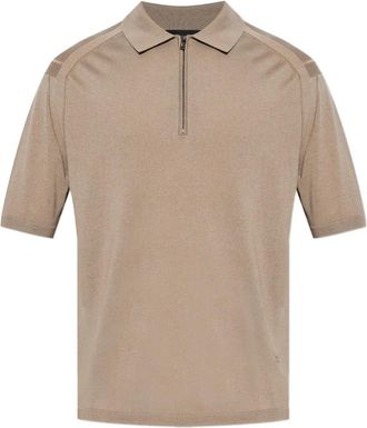 Emporio Armani Polo con mezza zip - Toni neutri