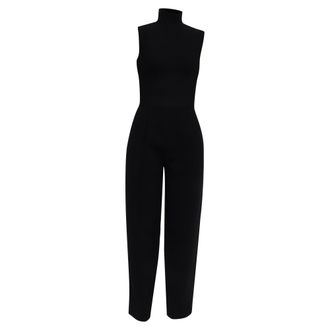 H&eacute;rve L&eacute;ger Turtleneck Jumpsuit in Black Nylon