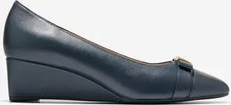 Cole Haan Womens Go-To Malta Bow Wedges - Blue Size 10.5