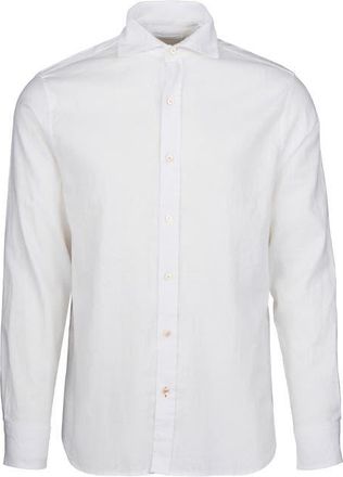 Swims Santorini Stretch Linen & Cotton Button-Up Shirt in White at Nordstrom, Size X-Large