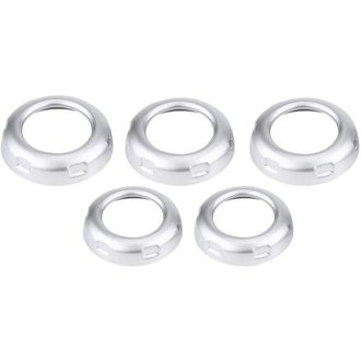 OEM Cubierta De Control De Volumen, Embellecedor De Perilla De Aire Acondicionado De Pl&aacute;stico Abs Cromado Plateado, 5 Piezas, Para Accesorios De Autom&oacute;vil