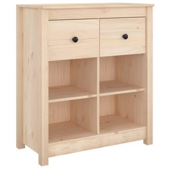 Berkfield Home Sideboard 70x35x80 cm Solid Wood Pine in Light Tan | Size: 70 x 35 x 80 cm