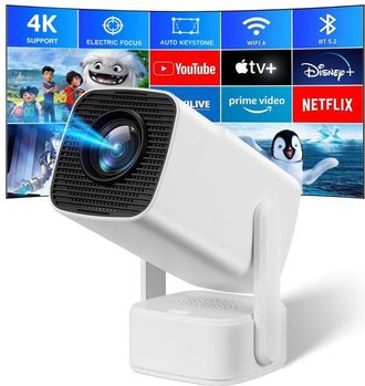 OEM Miniproyector Port&aacute;til, Proyector 4k, Altavoz Independiente De 5 Vatios, Resoluci&oacute;n Hd 1080p, 350 P&iacute;xeles Ansi, Android 11, Netflix Y Youtube Preinsta