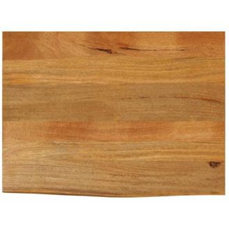 vidaXL Piano Tavolo Bordi Vivi 80x60x2,5 cm in Legno Massello di Mango - Vidaxl