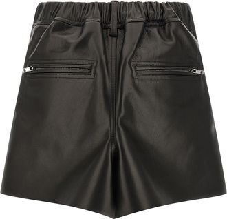Rick Owens Womens Black Calfskin Long Skirt